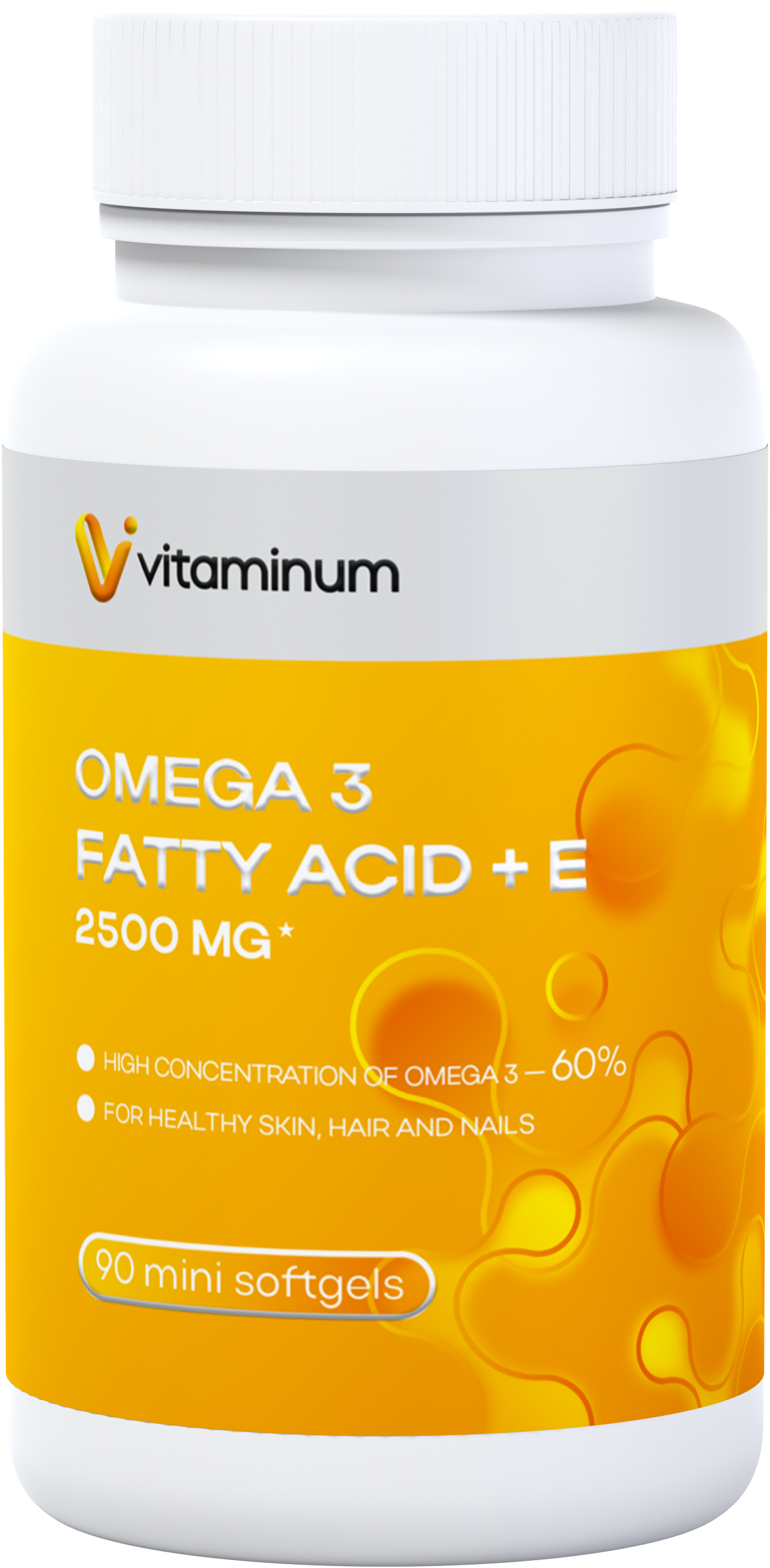  Vitaminum ОМЕГА 3 60% + витамин Е (2500 MG*) 90 капсул 700 мг   в Выборге